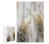 White Peacock Wall Art Decor Puzzle 1000 Pièces Educa Jouet en Bois Cadeau Unique Décoration Intérieure Jeu Éducatif Challenge Toy Adultes Et Enfants À Partir De 14 Ans 1000 PCS