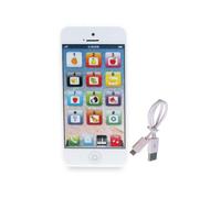 (White)Phone Kids Learning Toy Play Cell Phone White with USB Recharable