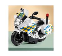 (White Plastic)Modèle simulé moto police moto alliage avec lumières et son pour jouer enfants