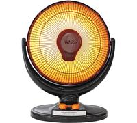 White - poêle au carbone avec poteau extensible haute efficacité énergétique et structure de parabole à haute chaleur avec filament de carbone et base solide (Au sol)