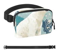 White Polar Bear-1537 Sac banane à bandoulière pour homme et femme, sac de ceinture pour voyage, marche, course, randonnée, cyclisme, multicolore, 4 x 23 x 15 cm, multicolore, 1.5x9.0x5.9in/4x23x15cm