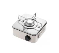 (White) Portable Mini Cassette Stove Stainless Steel Outdoor Picnic Stove Camping Equipment