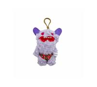 (White)Porte-clés peluche monstre gros dents Fuggler jouet dessin animé enfants cadeau utilisation