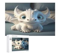 White ptérosaure Puzzles Adulte - Puzzle en Bois 1000 Pièces - Challenge - Adultes Et Enfants Dès 12 Ans （75×50cm）