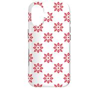 White Red Floral Maple Leaf Canada Natural Pattern Coque pour iPhone 17