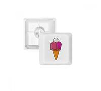 White Red Melt Sweet Ice Cream Cone Pattern PBT Keycaps pour Clavier mécanique Blanc OEM sans marquage R1 Multicolore