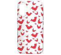 White Red Silhouettes Bat Maple Leaf Canada Pattern Coque pour iPhone 17