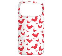 White Red Silhouettes Bat Maple Leaf Canada Pattern Coque pour iPhone 17 Pro Max