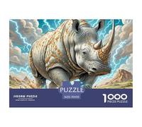White RhinocérosPuzzle The Art of Colour: We are Better at Home - Gobi Desert 1000 Pieces, Full Colour Series, Perfectly Matching Pieces, for Adults and Children from 12 Years 70x50cm/1000pcs