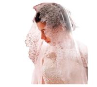 White Romantic Full Lace Bridal Veil Mariage