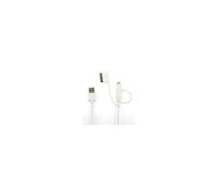 White Round Cable Microusb 30 Pin Lightning Adaptor 1m 2.4a