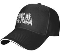 White Script Bring Me The Horizons Sun Casquettes de Baseball Homme Coquette Été Hip Hop Trucker Cap Chapeau de Protection Solaire Chapeau Cool
