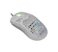 White Shark GALAHAD-W Souris Gaming Ambidextre Optique 7200 DPI USB Type-A, 6 Boutons, 1000Hz, Accélération 22.5G, Blanc, Câble 1.8m Tressé