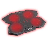 White Shark Ice Wizard Base de Refroidissement Portable de 15,6 à 17,3 5 Ventilateurs, USB, Silencieux, LED