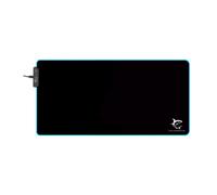 White Shark Luminous XL, noir, monochrome, mousse, caoutchouc, USB, base antidérapante, tapis de souris de jeu