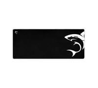 White Shark MP-1967 SHARK XL Tapis de souris de jeu Noir, Blanc
