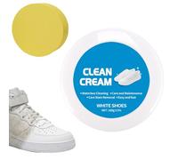 White Shoe Cleaner Cream, Multipurpose No-Wash Solid Cleaning Paste with Sponge, Fast and Effective (1pcs)