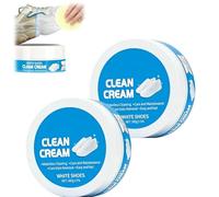 White Shoe Cleaner Cream,Multipurpose No-Wash Solid Comes with Sponge Remove Stains,Cleaning Cream White Shoe Cleaner Remover (2)