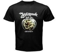 White Snake Whitesnake Come an' Get It Rock Band Men's Black T-Shirt Size S-3XL Black