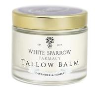 White Sparrow Farmacy Baume de chevaux bio à base d'herbe (lavande et miel) Tallow biologique à partir de vache 100 % herbe et tous les ingrédients biologiques. Pour le visage et le corps
