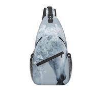 White Stallion Sac de poitrine à bretelles réglables en diagonale haute capacité pour le sport, les voyages, le travail, le quotidien, Noir , Taille unique