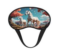White Stallion Under The Peach Blossom Tree Masque de sommeil doux et confortable pour homme et femme
