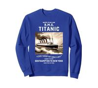 White Star Line RMS Titanic Ship pour garçons et Enfants Sweatshirt, Unisexe pour Adultes, Bleu Royal, S