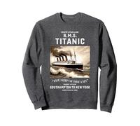 White Star Line RMS Titanic Ship pour garçons et Enfants Sweatshirt, Unisexe pour Adultes, Chiné Foncé, XL