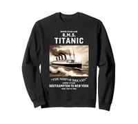 White Star Line RMS Titanic Ship pour garçons et Enfants Sweatshirt, Unisexe pour Adultes, Noir, M