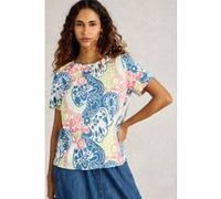 White Stuff Abbie Tee Navy Multi Taille: 8 | Chemises Outlet | Femme | Bleu