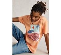 White Stuff Abersoch Surfs Up Graphic Tee Pink Print Taille: M | T-shirts avec imprimés Outlet | Homme | Rose