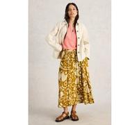 White Stuff Abigail Midi Skirt Chartreuse Print Taille: 8 PETITE | Jupes Outlet | Femme | Vert