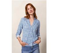 White Stuff Annie Jersey Shirt Blue Printed Taille: 24 | Chemises à boutons Outlet | Femme | Bleu