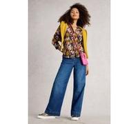 White Stuff Annie Jersey Shirt Navy Multi Taille: 12 | Chemises à boutons Outlet | Femme | Bleu