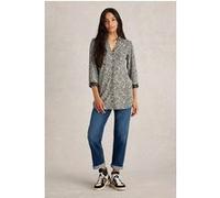 White Stuff Annie Longline Shirt Black Print Taille: 10R | Chemises à boutons Outlet | Femme | Le Noir