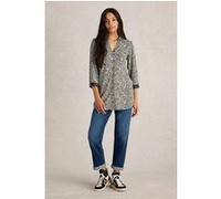 White Stuff Annie Longline Shirt Black Print Taille: 6 PETITE | Chemises à boutons Outlet | Femme | Le Noir