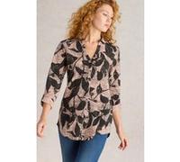 White Stuff Annie Longline Shirt Pink Print Taille: 8 | Manches longues Outlet | Femme | Rose