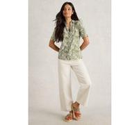 White Stuff Annie Ss Jersey Shirt Green Print Taille: 8 | Chemises à boutons Outlet | Femme | Vert