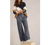 White Stuff Belle Tweedy Wide Leg Trouser Navy Multi Taille: 14 REGULAR | Évasés pantalons Outlet | Femme | Bleu