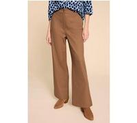 White Stuff Belle Wide Leg Trouser Mid Tan Taille: 12 REGULAR | Évasés pantalons Outlet | Femme