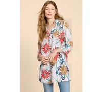 White Stuff Blaire Linen Tunic Ivory Printed Taille: 22R | Chemisiers Outlet | Femme | Blanche