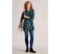 White Stuff Blake Cord Tunic Navy Print Taille: 10 REGULAR | Chemises à boutons Outlet | Femme | Bleu