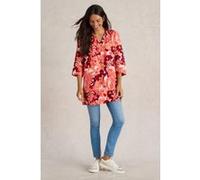 White Stuff Blake Linen Tunic Red Print Taille: 10 PETITE | Chemisiers Outlet | Femme | Blanche
