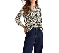 White Stuff Chemise imprimée Sophie de - Coupe Classique - Mélange Viscose-Coton - Fermeture boutonnée - Imprimé Noir - Taille 42