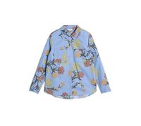 White Stuff Chemisier Sophie pour Femme, en Coton Biologique - Chemisier à Patte de Boutonnage et imprimé intégral - Bleu PR - Taille 46