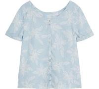 White Stuff Edie Linen Top Blue Multi Taille: 6 | Chemisiers Outlet | Femme | Blanche