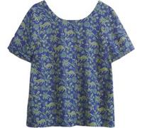 White Stuff Edie Linen Top Blue Print Taille: 6 | Chemisiers Outlet | Femme | Blanche