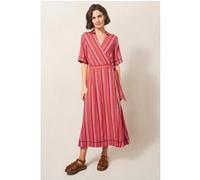 White Stuff Felicity Linen Blend Dress Pink Multi Taille: 10 | Robes midi Outlet | Femme | Blanche