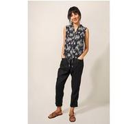 White Stuff Flowing Grasses Jersey Shirt Black Print Taille: 6 | Tanktops Outlet | Femme | Le Noir