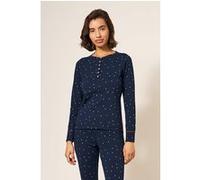 White Stuff Geo Printed Henley Pj Top Navy Taille: M | Pyjamas Outlet | Femme | Bleu